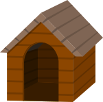 Brown doghouse